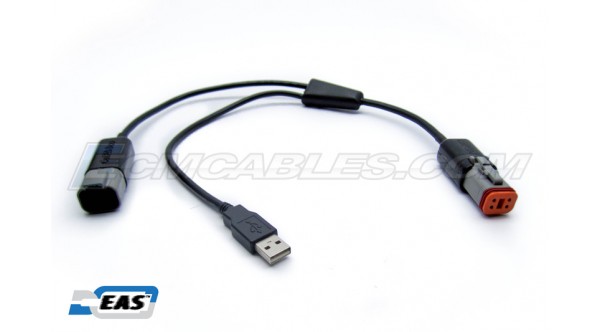 Buell DUAL POWER Y- Cable  Harley J1850 HarleyDroid Battery Pack Power  with EAS™ Technology