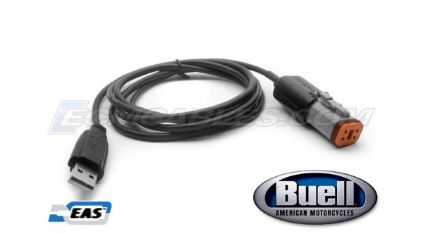 Basic Black - Buell Motorcycle ECM to USB Tuning Cable With EAS™ Technology 