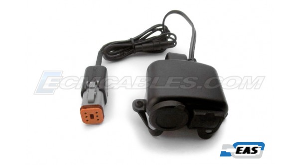 Harley-Davidson 1" Handlebar Mount 'Plug-n-Go' USB & 12V Auxiliary Power Outlet on CAN BUS ECM or AUX PWR with EAS™ Technology